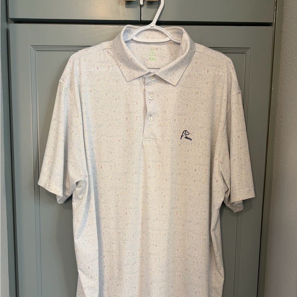 Rhoback Light blue w/multi colors Polo Shirt